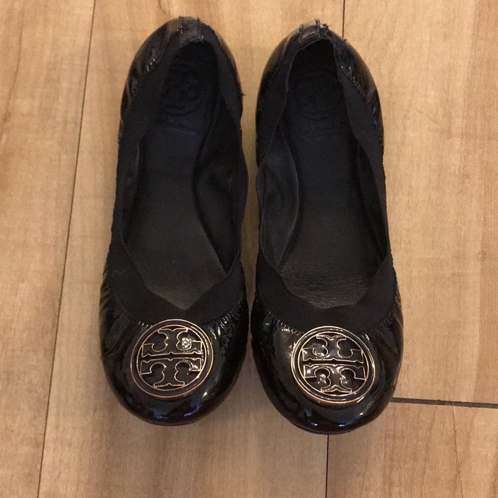 Tory Burch flats 5.5 black patent